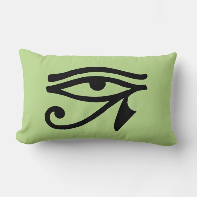 Egyptian Symbol: Wedjat Lumbar Cushion (Front)