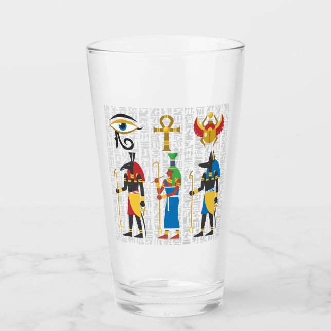 Egyptian Symbols Glass (Front)