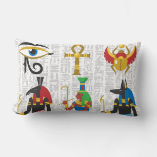 Egyptian Symbols Lumbar Cushion