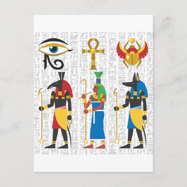 Egyptian Symbols Postcard (Front)