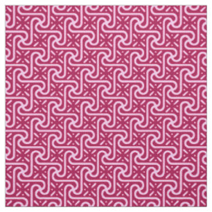 Egyptian tile pattern, burgundy and pink fabric