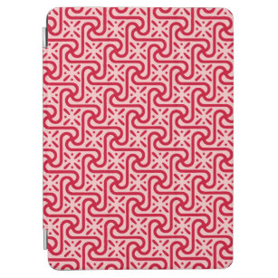 Egyptian tile pattern, deep and light pink iPad air cover