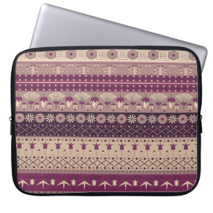 Egyptian Tribal: Ancient Seamless Laptop Sleeve