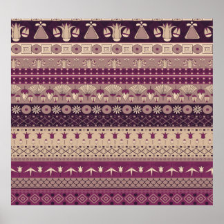 Egyptian Tribal: Ancient Seamless Poster