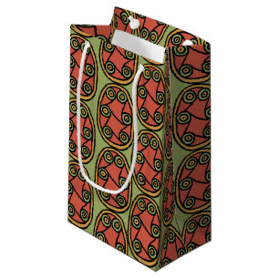 Egyptian Tribal Shield on Green Small Gift Bag