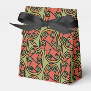 Egyptian Tribal Shield on Green Tent Favour Bag Box