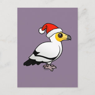 Egyptian Vulture Santa Holiday Postcard