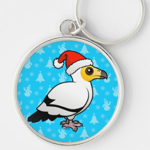 Egyptian Vulture Santa Key Ring
