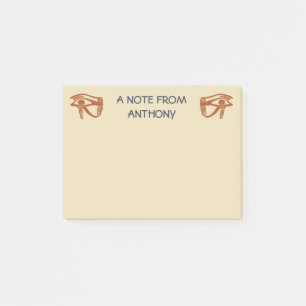 Egyptian Wadjet Eye Graphic Personalised Post-it Notes