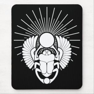 Egyptian Winged Scarab God Symbol Mouse Pad
