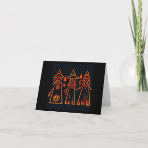 Egyptian Witches Halloween 3 Card