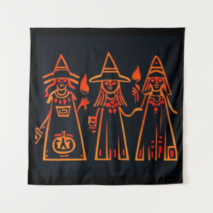 Egyptian Witches Halloween 3 Tapestry