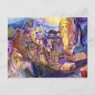 Egyptien night postcard