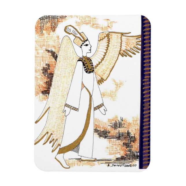 Egyption Goddess Sketched Flexible Refrigerator Magnet (Vertical)