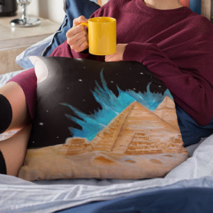 Egypt's Beautiful Pyramids Under The Stars Cushion