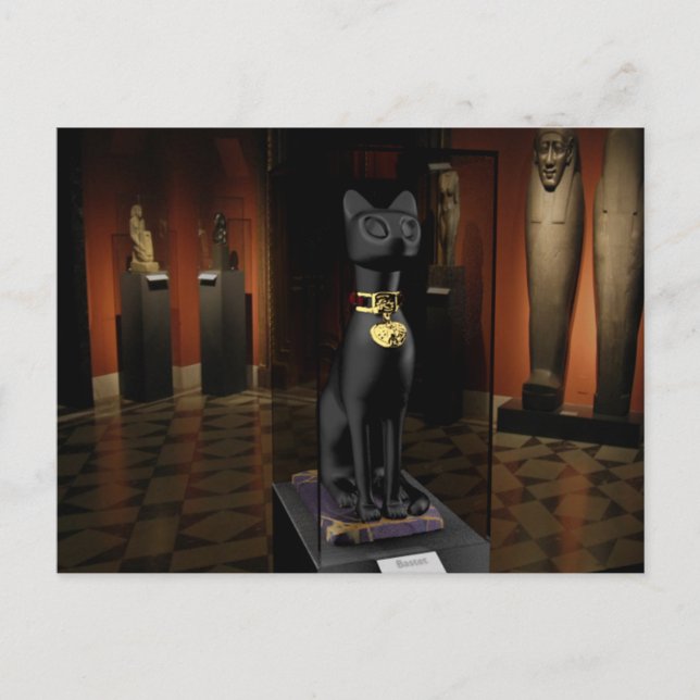 Egytian Exhibition, Bastet Postcard (Front)