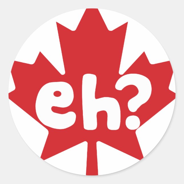 Eh Canadian Pride Classic Round Sticker (Front)