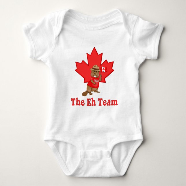 Eh Team Beaver Baby Bodysuit (Front)