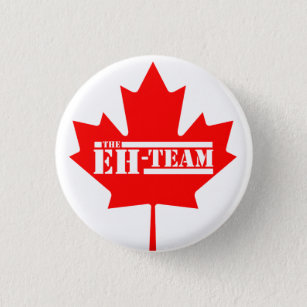 Eh Team Canada Maple Leaf 3 Cm Round Badge