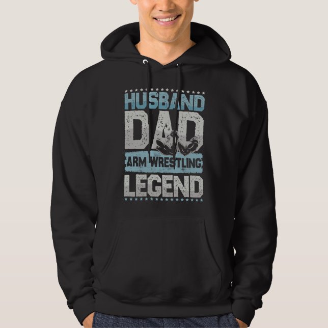 Ehemann Dad Armwrestling Legend Armwrestling Men s Hoodie (Front)