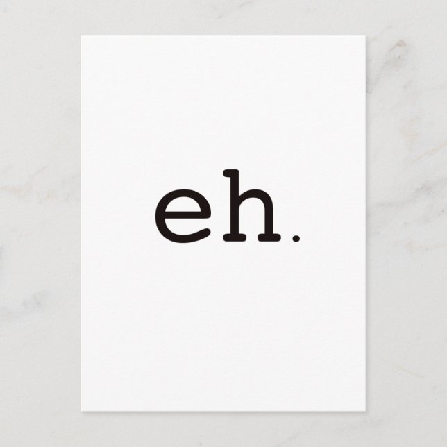 Ehh. Black Blue Red Postcard (Front)