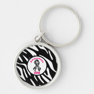 Ehlers-Danlos Awareness Zebra Stripe Key Chains