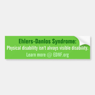 Ehlers-Danlos (EDS) EDNF.org Bumper Sticker