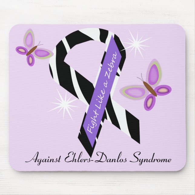 Ehlers-Danlos EDS Fight Like A Zebra Mouse Pad (Front)