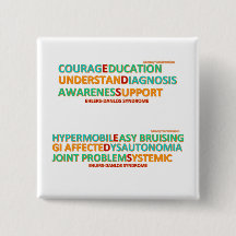 Ehlers Danlos symptom & inspiring words button