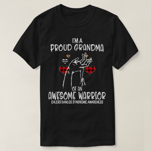 Ehlers Danlos Syndrome Awareness I'm Proud Grandma T-Shirt (Design Front)