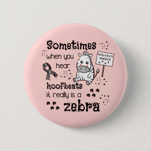 Ehlers-Danlos Syndrome Zebra Awareness 6 Cm Round Badge