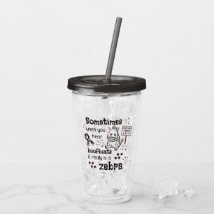Ehlers-Danlos Syndrome Zebra Awareness Acrylic Tumbler