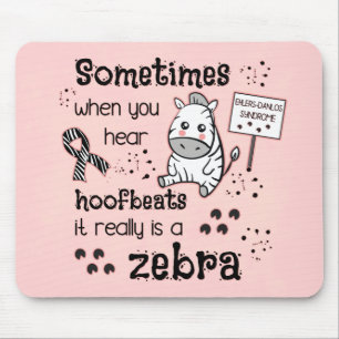 Ehlers-Danlos Syndrome Zebra Awareness Mouse Pad