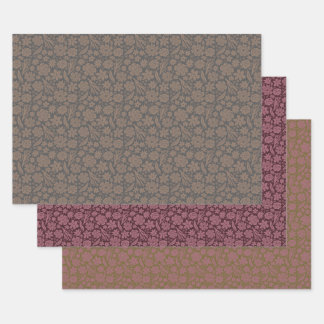 Ehpopoki Floral x 3 Wrapping Paper Sheet