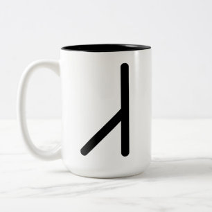 EHWAZ Nordic rune (Horse, Partnership, Movement) Two-Tone Coffee Mug