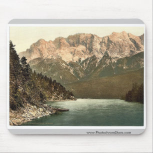 Eibsee, general view, Upper Bavaria, Germany vinta Mouse Pad