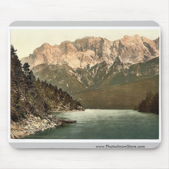 Eibsee, general view, Upper Bavaria, Germany vinta Mouse Pad (Front)