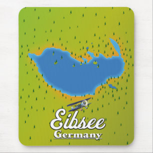 Eibsee Germany travel poster. Mouse Pad