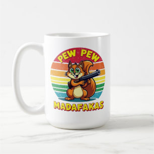 Eichhörnchen im Action-Modus: PEW PEW! Coffee Mug