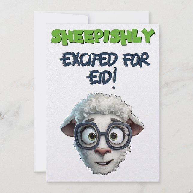 Eid Adha Funny Meme Counting Sheep! Holiday Card (Front)