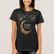 Eid Al Adha celebration Gold Moon Stars