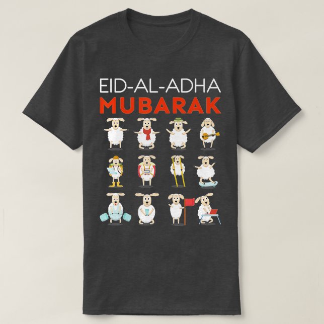 Eid Al Adha Eid Mubarak Happy Eid Day Muslim (1)  T-Shirt (Design Front)