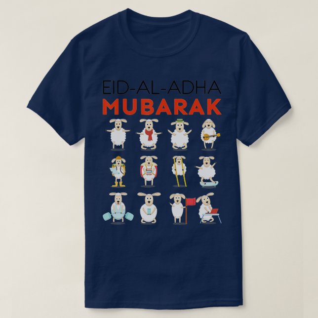 Eid Al Adha Eid Mubarak Happy Eid Day Muslim (31)  T-Shirt (Design Front)