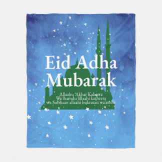 Eid Al-adha Mubarak Fleece Blanket