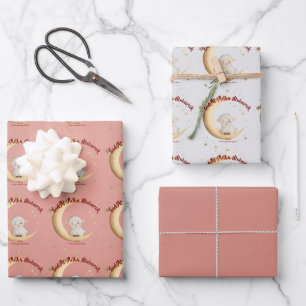 Eid Al-Adha Mubarak Pink Wrapping Paper Sheet