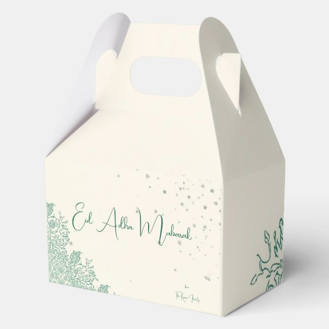 Eid  Al Adha Sage Green Kids Treat Favour Box (Front)