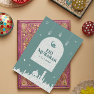 Eid al-Fitr Mubarak 1447H   Modern Islamic Design Thank You Card