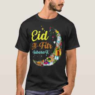 Eid Al-Fitr Mubarak Happy Eid Crescent Moon Eid Pr T-Shirt