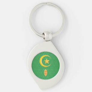 Eid al Fitr Mubarak Ramadan Kareem Moon Star Key Ring
