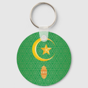 Eid al Fitr Mubarak Ramadan Kareem Moon Star Key Ring
